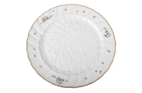 Блюдо круглое Meissen Лебединый сервиз, 35 см, индийские цветы