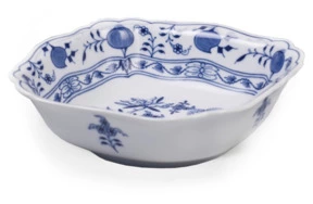 Салатник Meissen квадратный 21 см Луковый декор