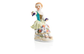 Фигурка Meissen 13,5 см Девочка на пеньке, И-ИКэндлер,1740г, пара к 60330