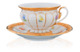 Чашка чайно-кофейная Meissen с блюдцем 160мл Форма - Икс, россыпь цветов