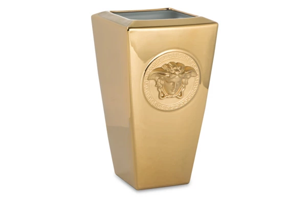 Ваза Rosenthal Versace Медуза Золотая 24 см, фарфор
