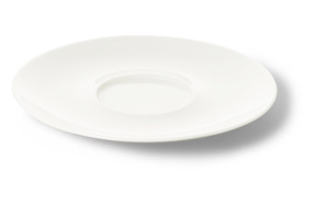 Блюдце к чашке для завтрака Dibbern Белый декор 16 см, фарфор костяной