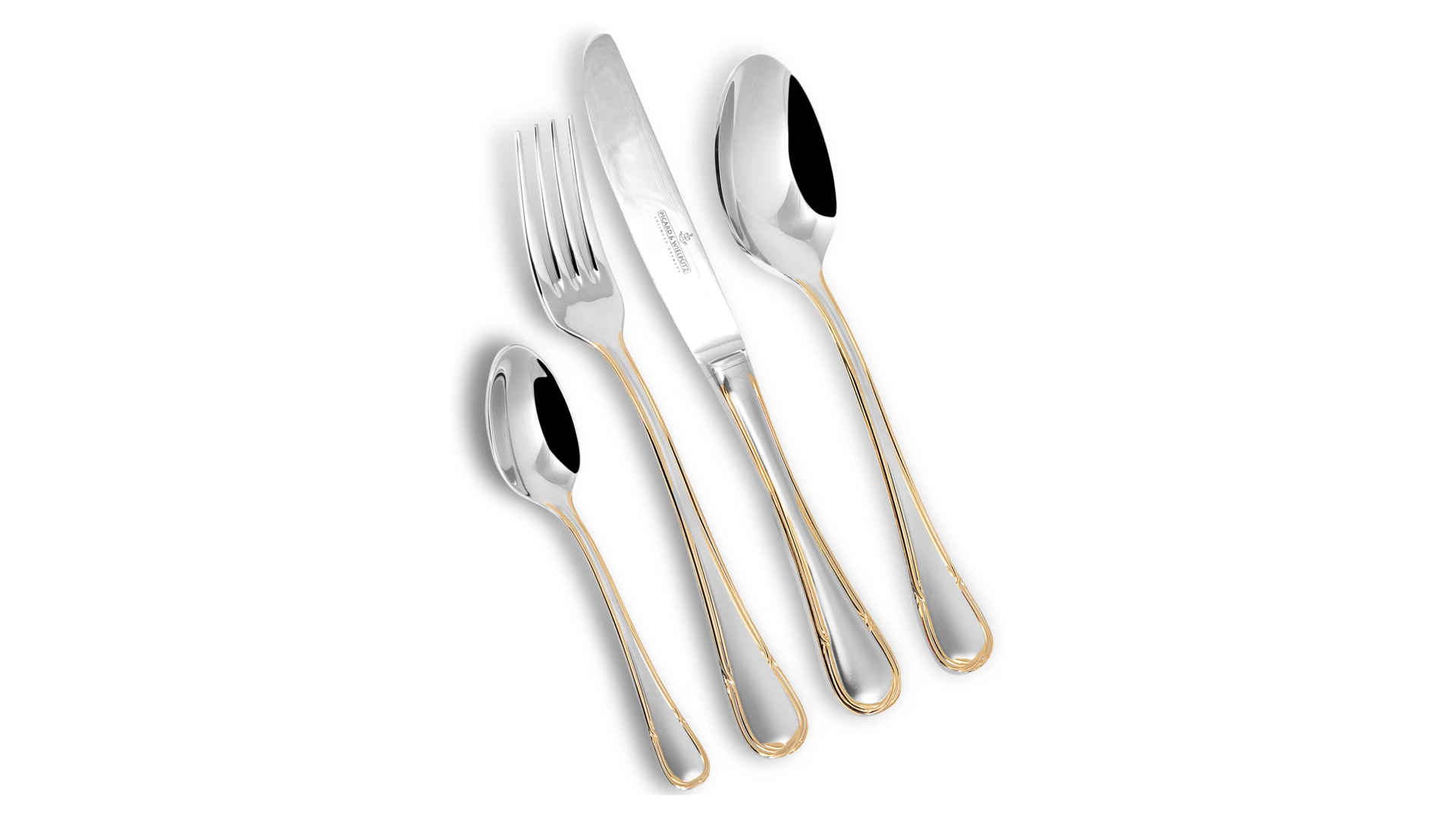 Набор столовых приборов Picard & Wielputz Solingen Ligato на 6 персон 24 предмета, сталь, позолота