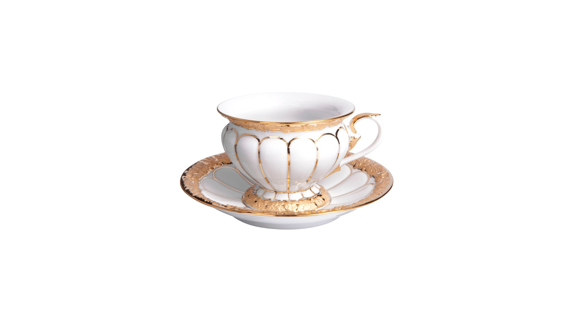Чашка чайно-кофейная Meissen с блюдцем 160мл Форма - Икс