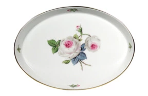 Блюдо овальное Meissen 18 см Белая роза