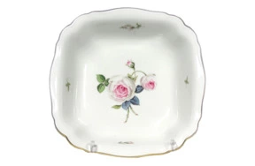 Салатник Meissen квадратный 21 см Белая роза