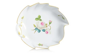 Блюдо - лист Meissen 19 см Белая роза