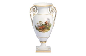 Ваза Meissen 22см Охотничий мотив