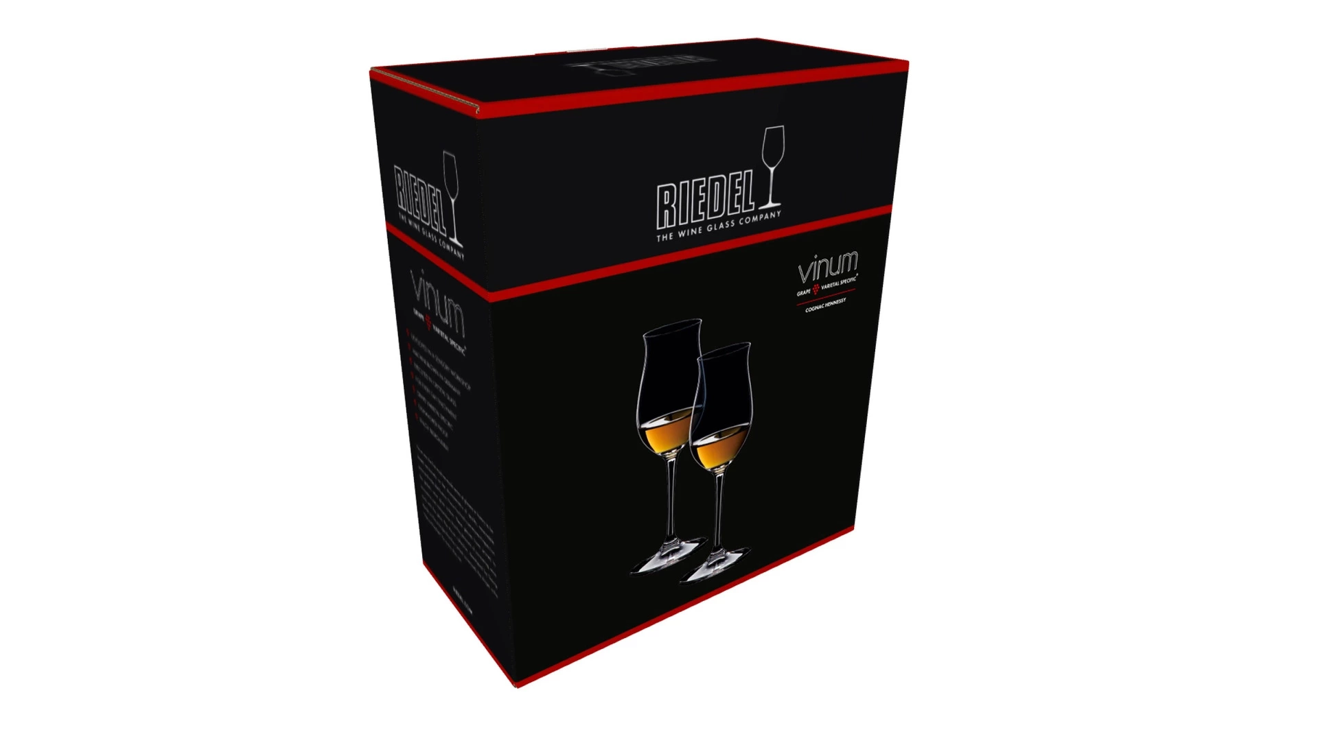 Набор бокалов для коньяка Riedel Bar Vinum Cognac Hennessy 156 мл, 2 шт, стекло хрустальное