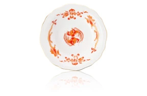 Салатник индивидуальный Meissen 12 см Красный Дракон, золотой кант