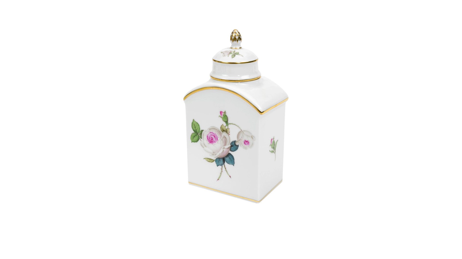 Банка для чая Meissen 14 см Белая роза