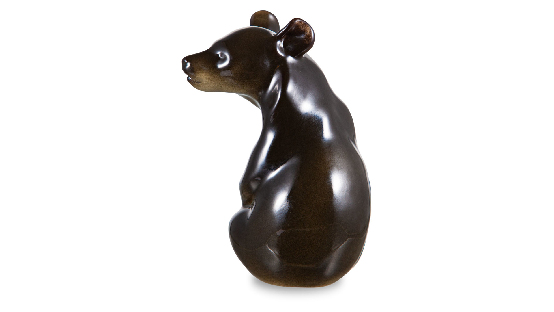 Скульптура ИФЗ Медведь гималайский, фарфор твердый
