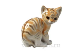 Скульптура ИФЗ Кошка, фарфор твердый