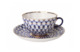 Чашка чайная с блюдцем ИФЗ Кобальтовая сетка.Тюльпан 250 мл, фарфор твердый