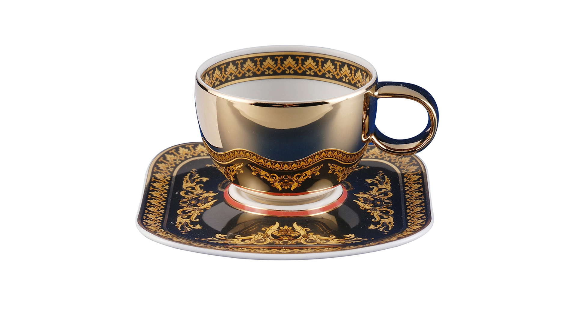Чашка чайно-кофейная с блюдцем Rosenthal Versace Медуза 290мл, фарфор