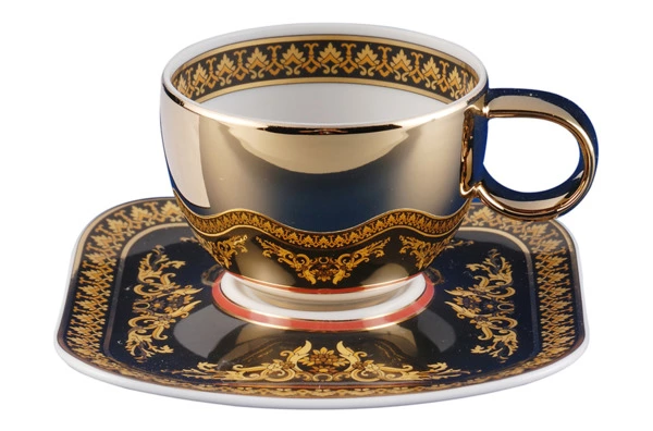 Чашка чайно-кофейная с блюдцем Rosenthal Versace Медуза 290мл, фарфор