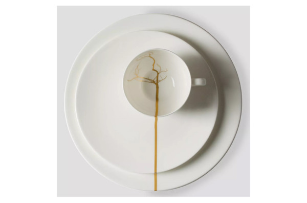 Тарелка закусочная Dibbern Золотой лес 21 см, фарфор костяной