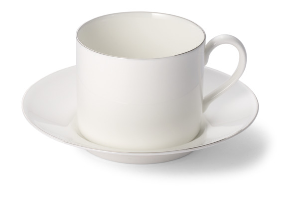 Чашка чайно-кофейная цилиндр.с блюдцем Dibbern "Платиновая линия" 250мл