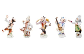 Комплект из 5 фигурок Meissen Оркестр гномов, Пауль Шойрих, 1937г