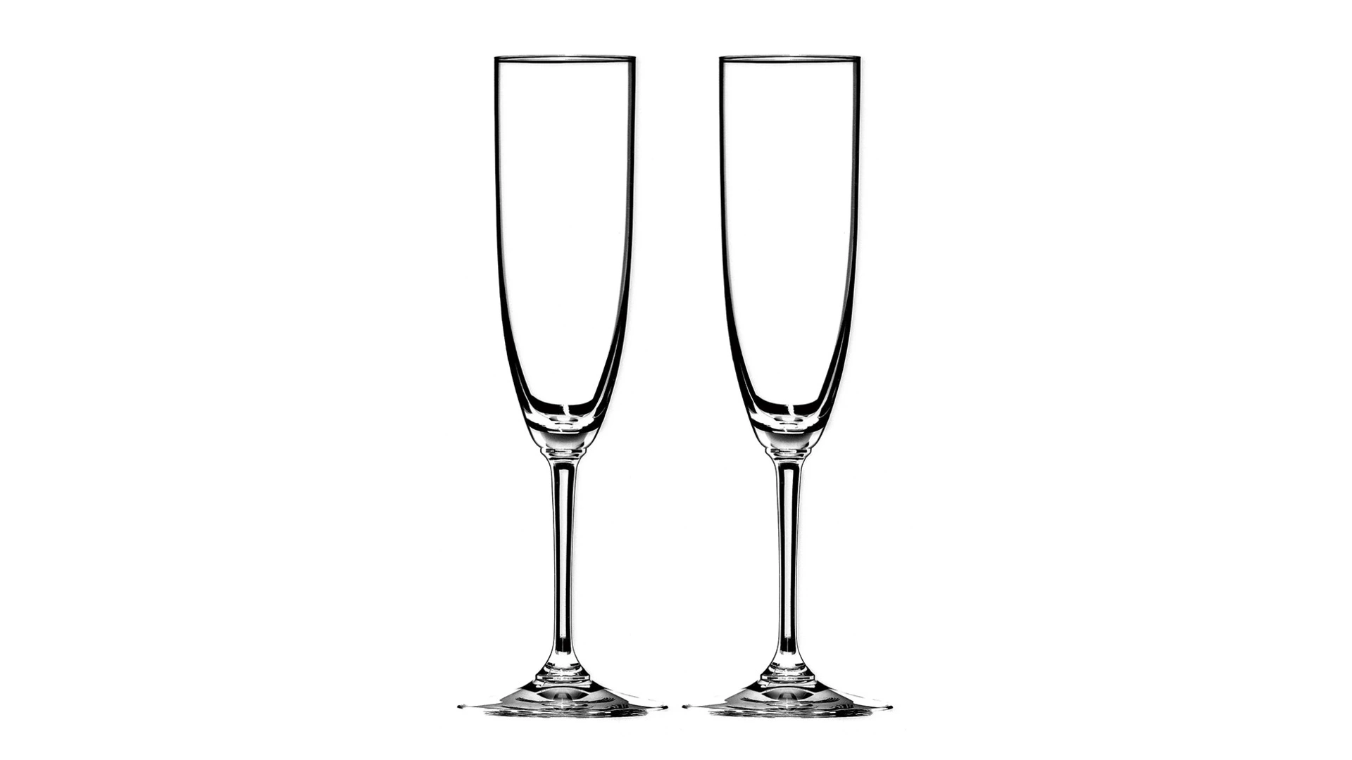 Набор бокалов для шампанского Riedel Vinum Champagne Flute 162 мл, 2шт, стекло хрустальное
