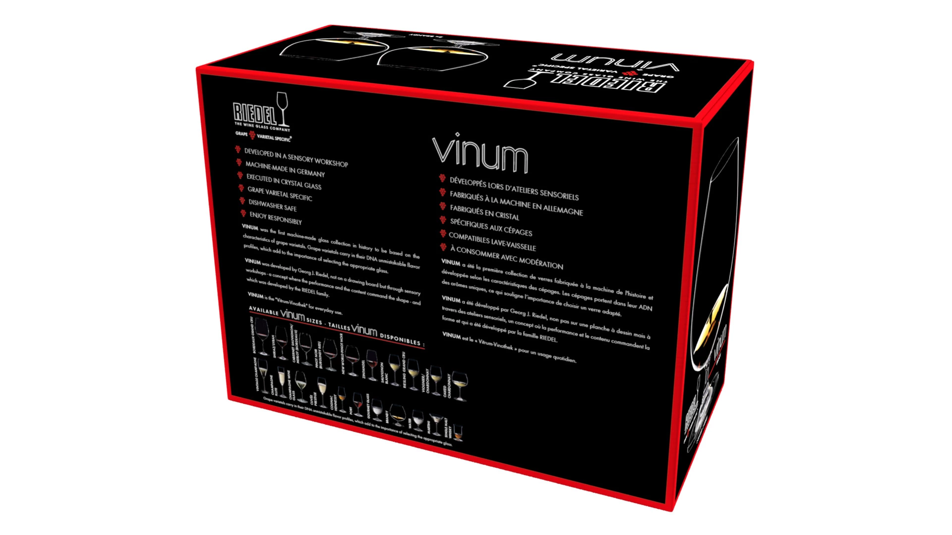 Набор бокалов для бренди Riedel Bar Vinum Brandy 885 мл, 2шт, стекло хрустальное