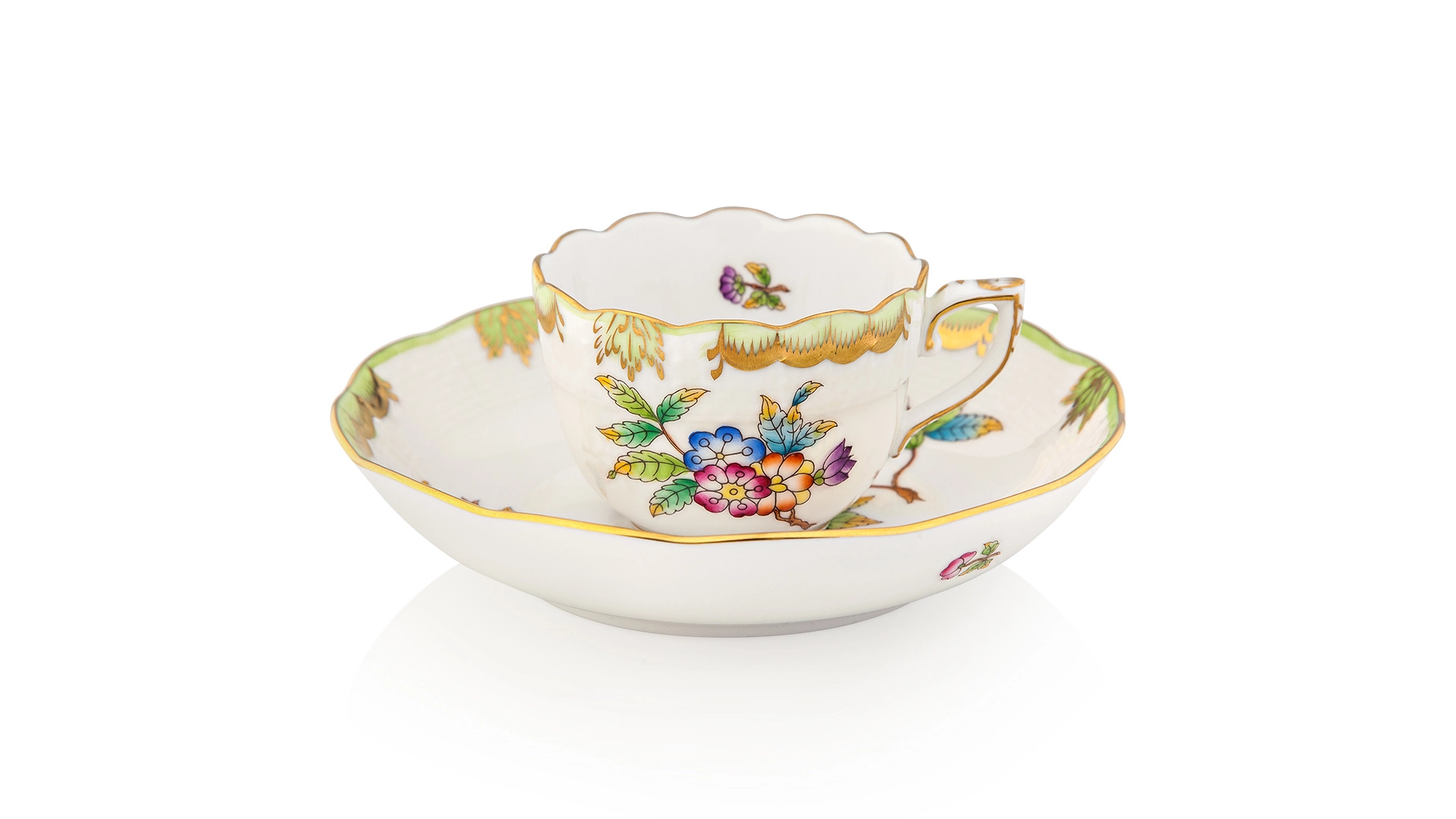 Чашка для мокко с блюдцем Herend Виктория 110 мл