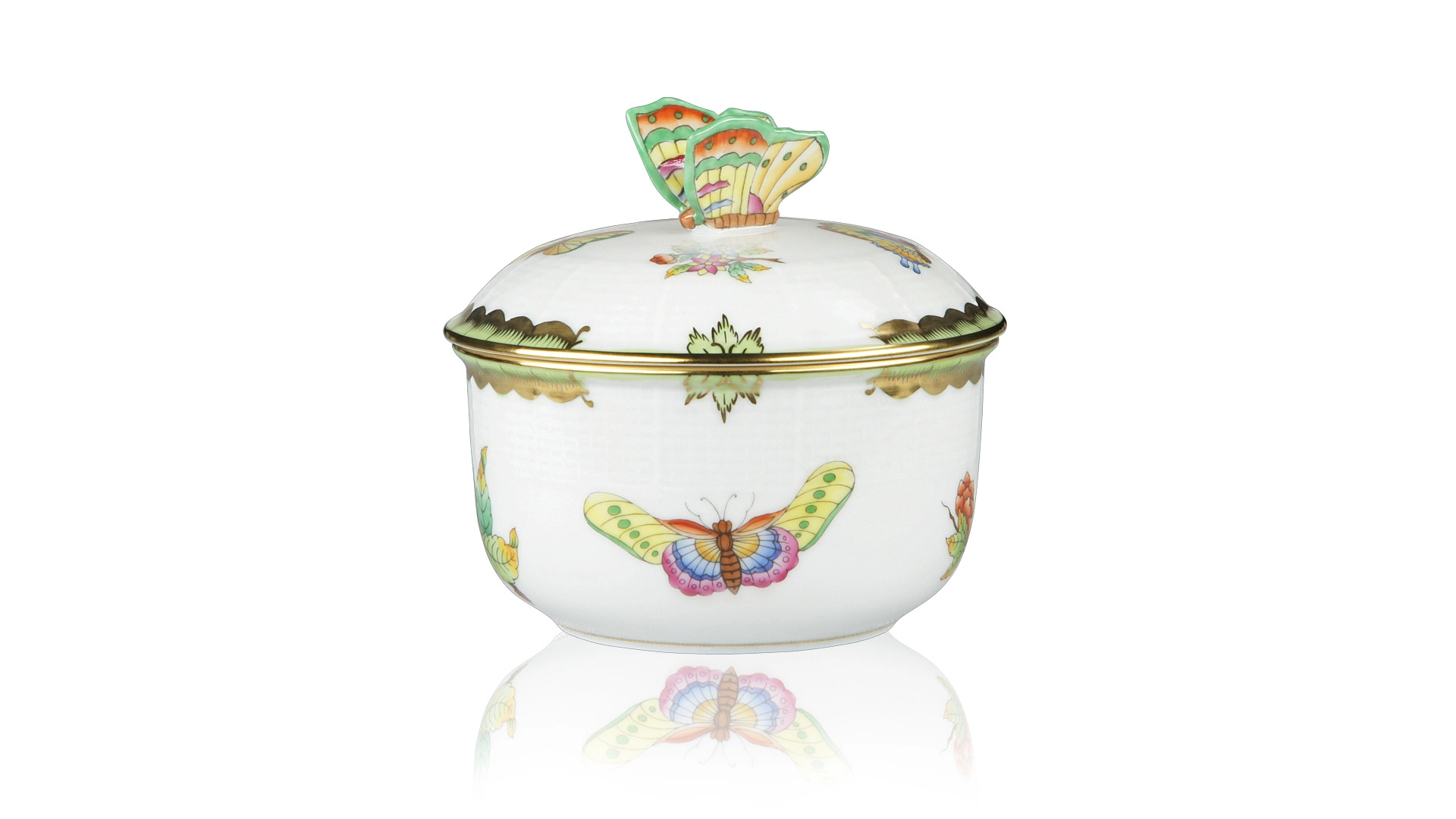 Сахарница Herend Виктория 300 мл, с бабочкой