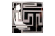 Блюдо квадратное Rosenthal Versace Дедало Зеркальная Платина 15см, фарфор