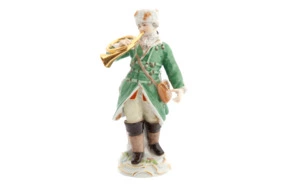 Фигурка Meissen Охотник с охотничьим рогом, пара к 63067