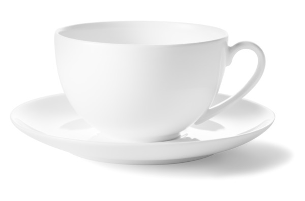 Чашка чайно-кофейная с блюдцем Dibbern Белый декор 250мл