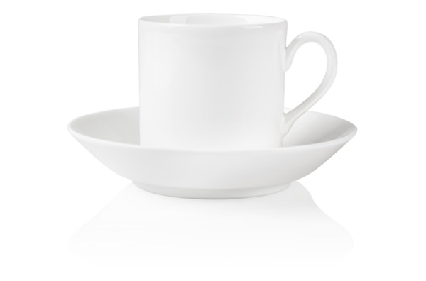 Чашка для эспрессо с блюдцем Dibbern "Белый декор" 100мл