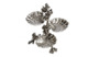 Солонка трехсекционная Schiavon 14см, серебро 925пр