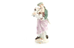 Фигурка Meissen Охотница с собакой (пара к 63064)