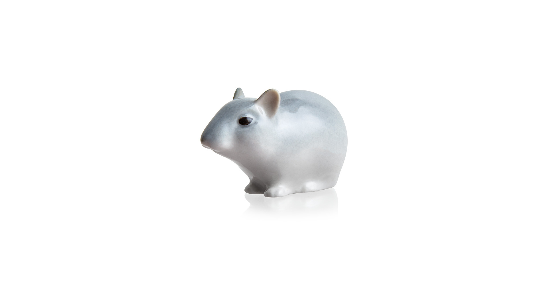 Скульптура ИФЗ Мышь-малютка №1 серая, фарфор твердый