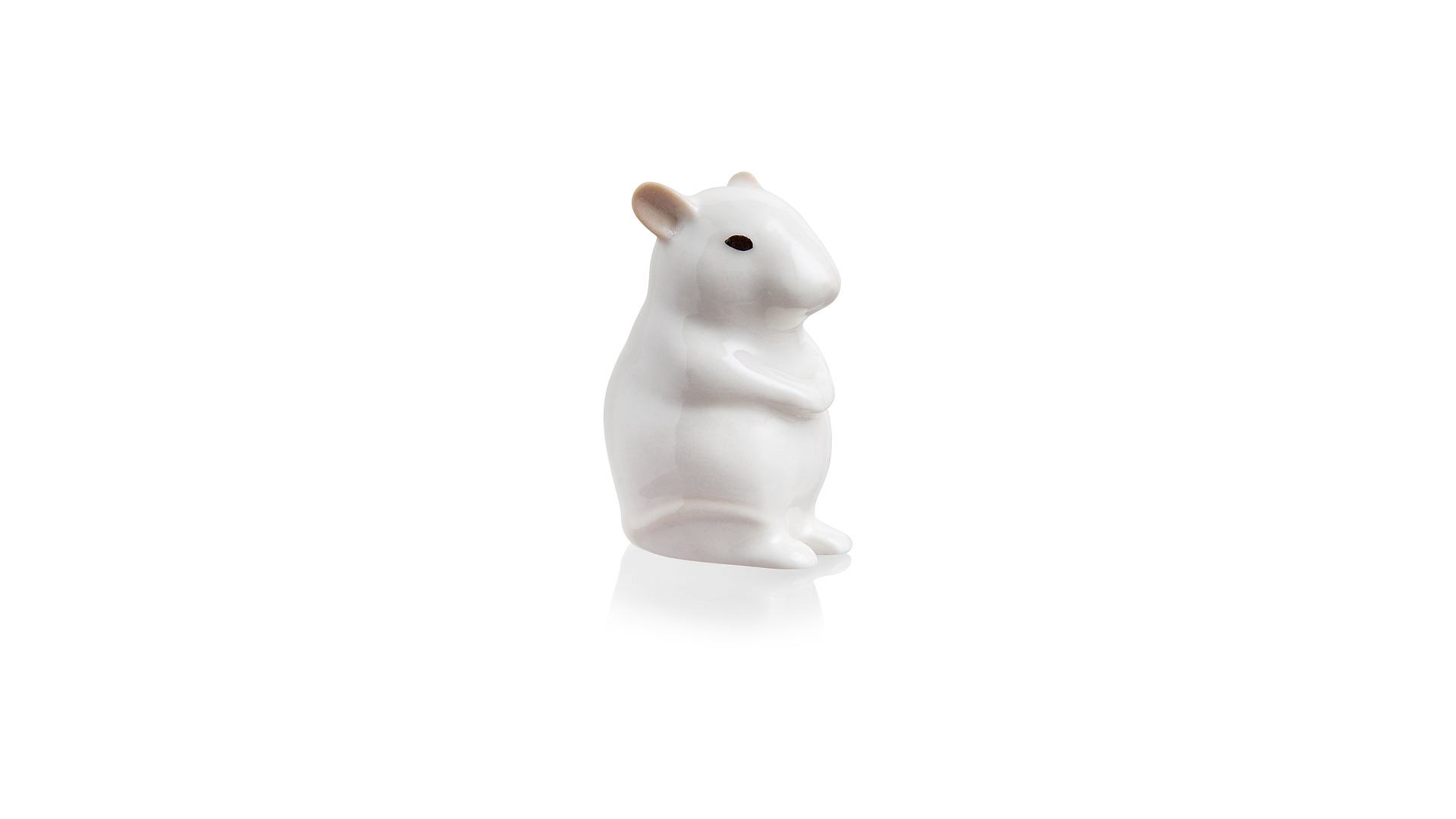 Скульптура ИФЗ Мышь-малютка №2 альбинос, фарфор твердый