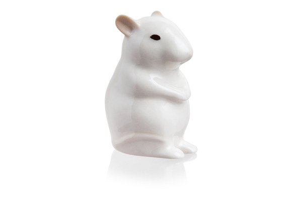 Скульптура ИФЗ Мышь-малютка №2 альбинос, фарфор твердый