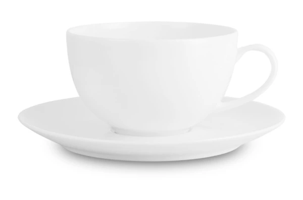 Чашка для завтрака с блюдцем Dibbern Белый декор 320 мл, фарфор костяной