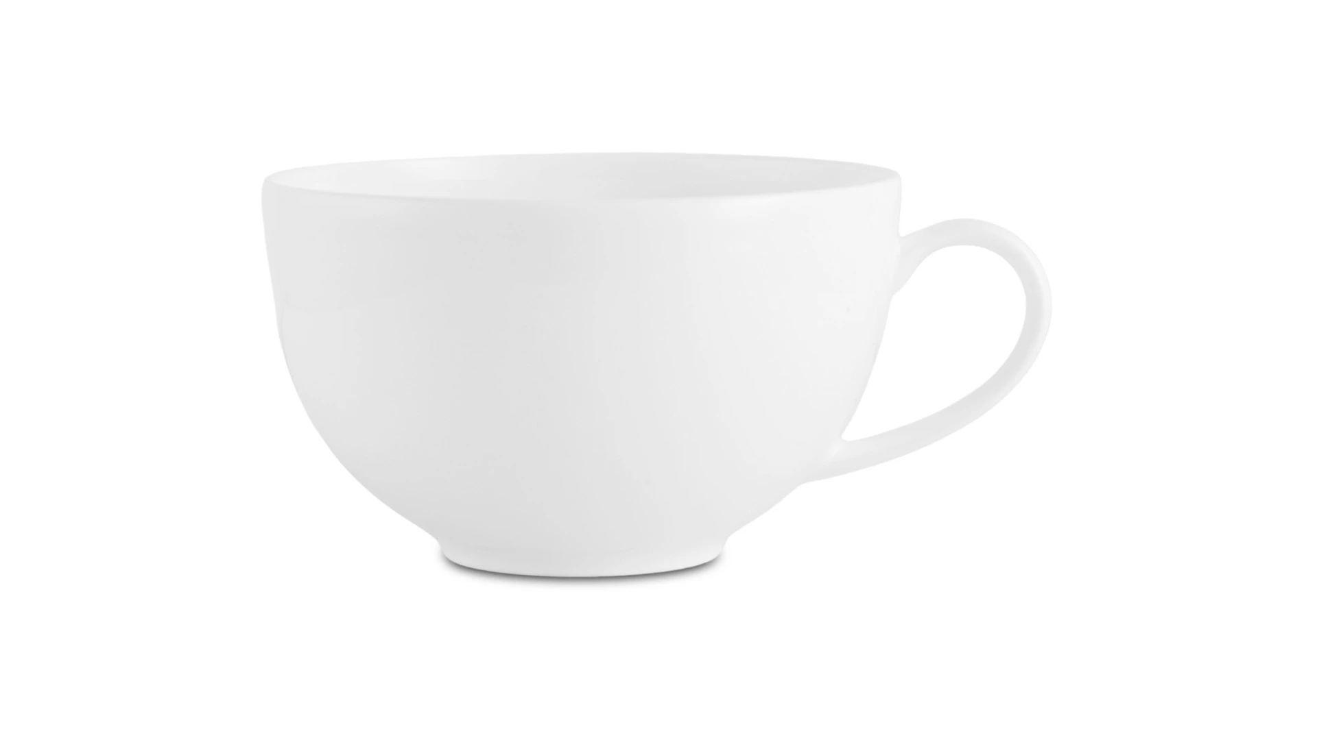 Чашка для завтрака с блюдцем Dibbern Белый декор 320 мл, фарфор костяной