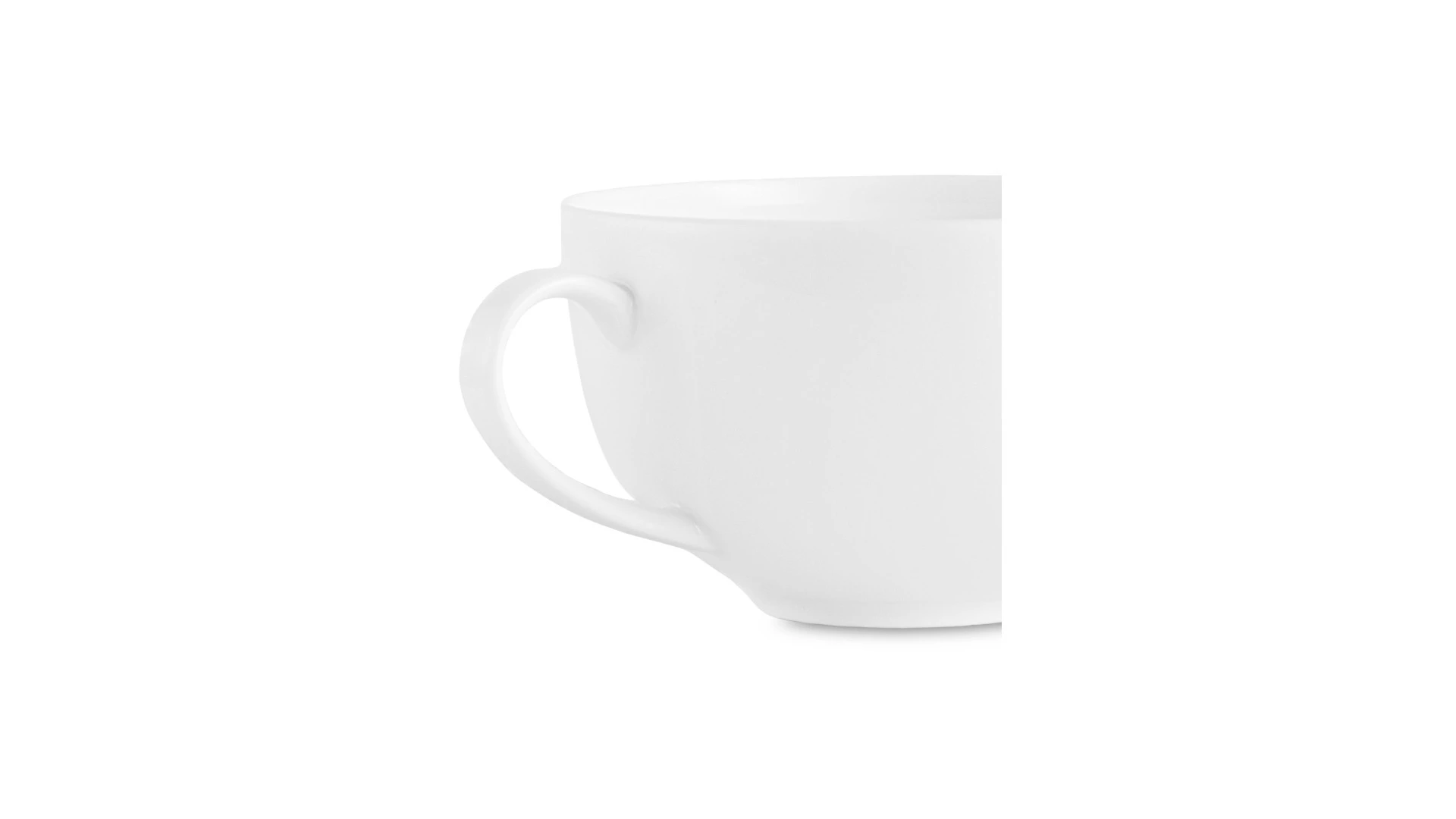 Чашка для завтрака с блюдцем Dibbern Белый декор 320 мл, фарфор костяной