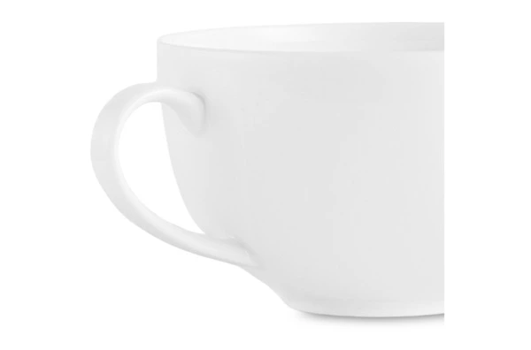 Чашка для завтрака с блюдцем Dibbern Белый декор 320 мл, фарфор костяной