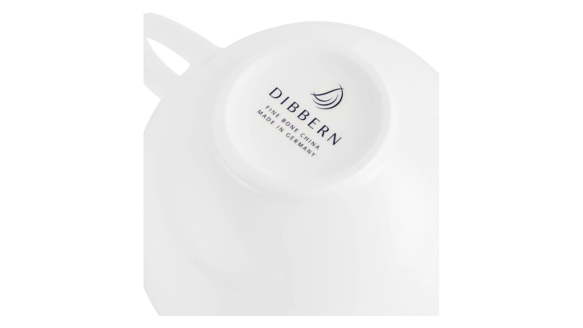 Чашка для завтрака с блюдцем Dibbern Белый декор 320 мл, фарфор костяной