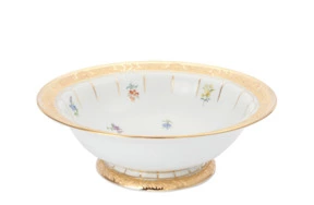 Салатник Meissen круглый 27,5 см Форма - Икс, россыпь цветов