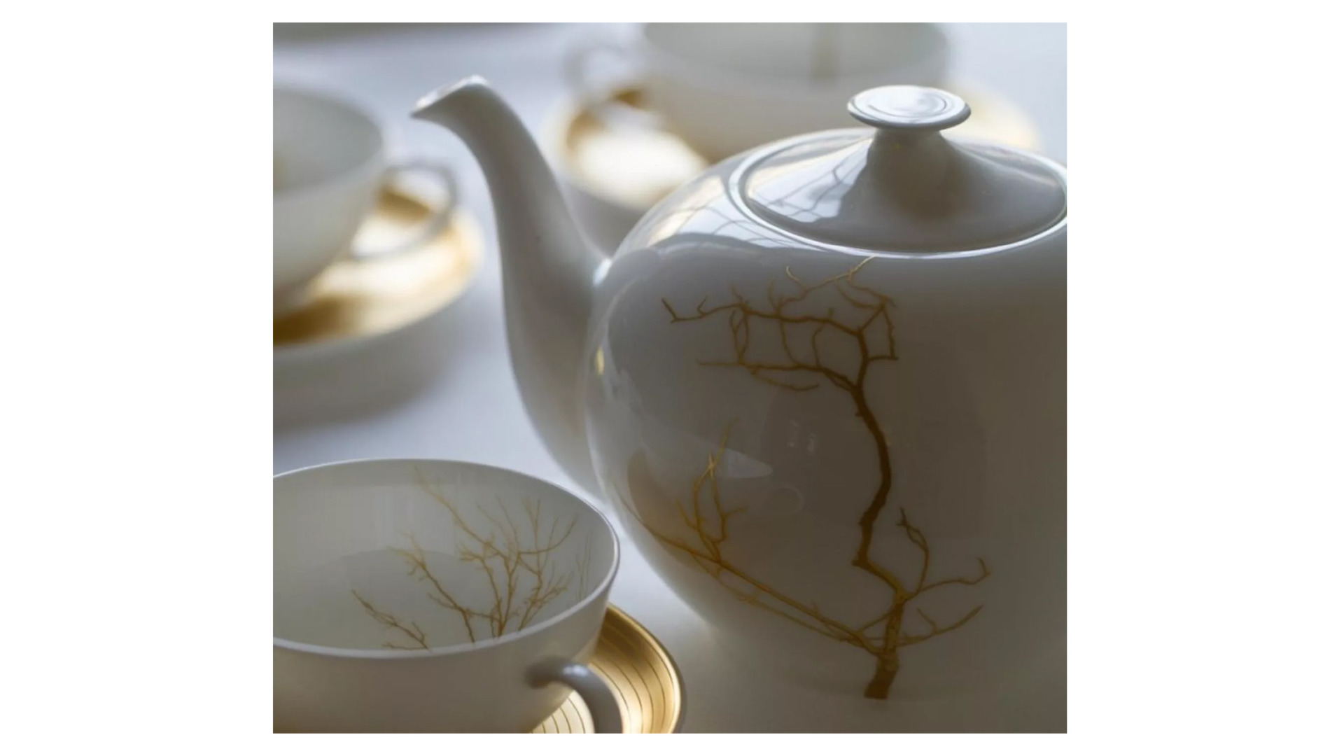 Чашка чайно-кофейная Dibbern Золотой лес 250 мл, фарфор костяной