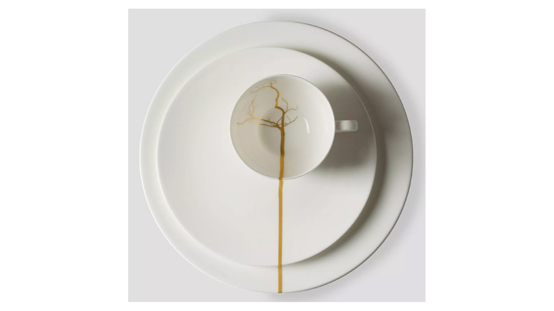 Чашка чайно-кофейная Dibbern Золотой лес 250 мл, фарфор костяной