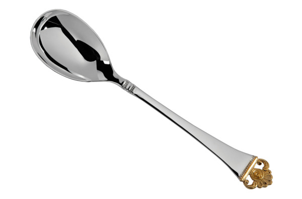 Ложка для мороженого Robbe&Berking Розенмустер 14,8см, серебро 925+позолота