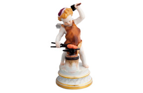Фигурка Meissen Купидон-кузнец 18,5 см, Генрих Швабе, 1877-1880 гг, п/к