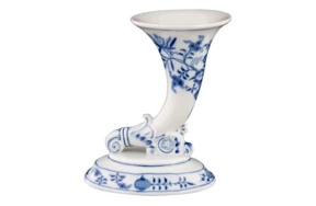 Ваза Meissen Рог изобилия Луковый декор 11 см, фарфор