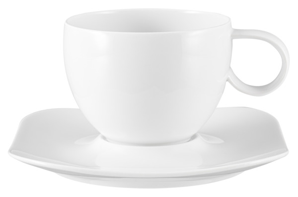 Чашка чайно-кофейная с блюдцем Rosenthal Фри Спирит Вайс 290 мл, фарфор