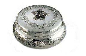 Шкатулка Schiavon Ромашка с гравировкой 12 см , серебро 925