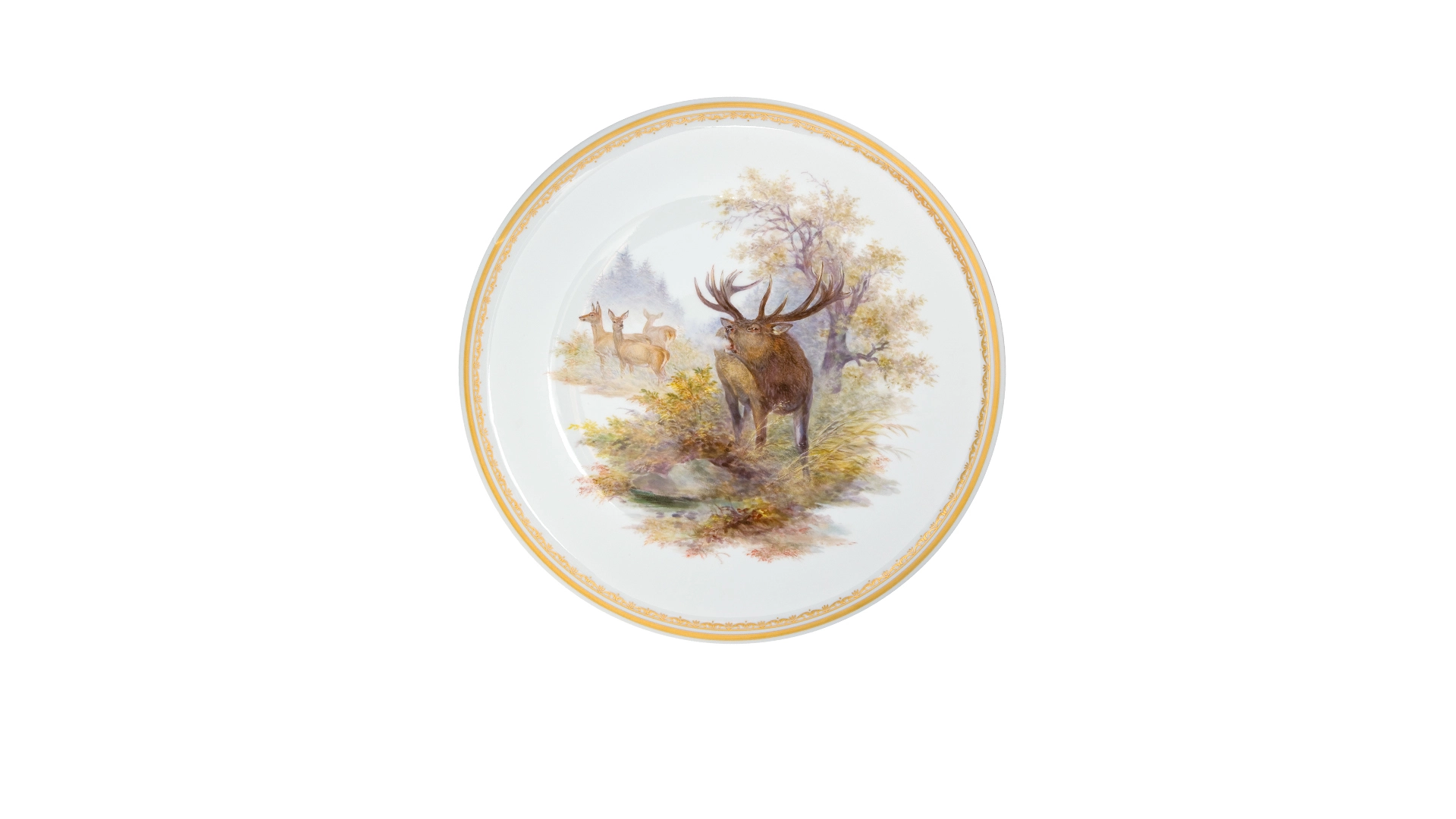 Тарелка настенная Meissen Дикая природа по эскизам Ридингера 31 см, фарфор